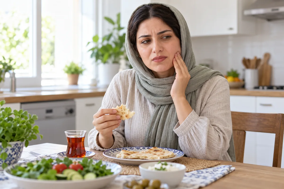 بازسازی تصویری احساس درد دندان هنگام غذا خوردن